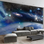 3D Ilus Planeedi Tapeet Galaktika Maastik Seinatapeet Baari KTV Kaunistus Taustaseina Maaling Fresko 200 cm(W) x 140 cm(H)