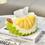 2025 Durian Shape Capacity Tissue Storage Box INS Smooth Extraction Paper Container Dining Table