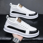 K&otilde;rge s&auml;&auml;rega meeste valged trendikad meeste kingad s&uuml;gis uus metallv&auml;rvidega sobitamine laua kingad noortele Interneti-kuulsuste trendikas br&auml;nd Korea mood 38