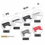 1 komplekt ABS R- - - E R- - - R Embleemi T&auml;hed Auto Kapoti M&auml;rk Kapoti Kleebis L320 L322 L405 L494 VELAR Discovery Evoque HSE jaoks RANGE ROVER(Glossy Black)