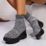 Naiste Mood Elegantne Saapad Pidu Disainer Seksikas Zapatillas Mujer Naiste Pahkluu Sokksaapad K&otilde;rged Kontsad Kingad Kleit Uus Talv 36 hall v&auml;rv
