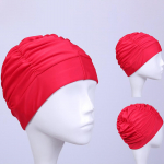 Naiste mood plisseeritud mugav suur spaa pikkade juustega ujumisk&otilde;rva ujumism&uuml;ts One Size