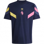 Adidas Originals Juventus &Uuml;mmarguse kaelusega Vabaaja Prinditud L&uuml;hikeste varrukatega T-s&auml;rk Meeste Topid Legend-Ink IN5598 M