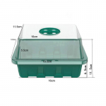 12 auguga seemnete idandamise alus, taimede ettekasvatamise komplekt ja alus, mini kasvuhoone, idandamise komplekt seemnete kasvatamiseks, seemikute alus roheline