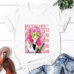 UUS Armas Naljakas Kanroji Mitsuri T-s&auml;rk Mood Anime Graafilise Tr&uuml;kiga T-s&auml;rk Naiste Suvine Vabaaja &Uuml;mara Kaelusega Lahtine Tees&auml;rk 4XL