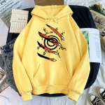 Naiste pikkade varrukatega kapuuts Anime dressipluus Kurama Print Pullover Dressipluus Mood Suured kapuutsid Laps Poisid T&uuml;drukud Riided Jakid Mantlid S