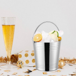 1.7L Ice Container with Handle for Serving Wine And Champagne at Parties argent