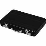 Elegantne kaasaskantav visiitkaardikarp alumiiniumist korpus kaardihoidja kontorikasutuseks must