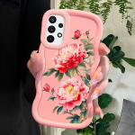 V&auml;rvitud mustriga Big Wave Edge pehmest silikoonmaterjalist Macaron telefoni&uuml;mbris, p&otilde;rutuskindel kaitsev kummist korpus Samsung Xiaomi Poco Redmi jaoks Redmi Note 14 Pro 5G roosa