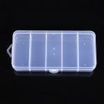 Kaasaskantav l&auml;bipaistev plastikust hoiukarbi sahtliga konteiner helmeste ehete jaoks puhas