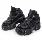 Uued punk-stiilis naiste kingad gooti pahkluu rokisaapad, n&ouml;&ouml;riga kontsa k&otilde;rgus 9 cm platvormkingad Naise metallist sisekujundus, naiste tossud 43 valge