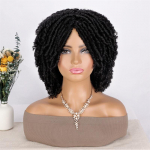 S&uuml;nteetilised lokkis punutud parukad naistele Locs heegeldatud keerutatud juuksed L&uuml;hike afro parukas Daamide dreadlock parukas Ombre Auburn Igap&auml;evane