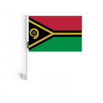 Drapeau Voiture - Vanuatu - 14 x 21 cm - 20 t&uuml;kki - pol&uuml;ester - J&auml;lje rekto/verso