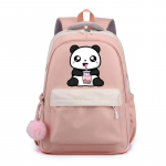 Armas Kawaii Panda Mustriga Seljakott T&uuml;drukutele Poistele Koolikott Uus Multikas Panda Kvaliteetne T&otilde;mblukuga Seljakotid roosa
