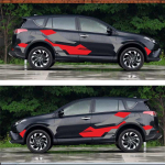 Auto kere k&uuml;lgkleebis Punane+S&uuml;gavhall V&otilde;idus&otilde;idu Sport Stiil Graafiline Decal M&otilde;lemal k&uuml;ljel