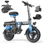 Toofly GE5 Outdoor Folding EBike With Tow Seat 250W Motor 48V15Ah Electric Bicycle 14 Inch Road Tire High carbon steel Urban Commuting Electric Bike