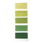 Fil bracelet br&eacute;silien 5 coul. Tons verts roheline