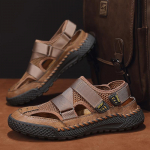 Suvised meeste sandaalid Ehtsast nahast Meeste vabaajajalatsid Meeste Meeste Nahast Sandaalid Meestele Rannajalatsid Rooma meeste kingad 47