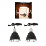 2 tk komplekt, Roomajate Kilpkonnade K&uuml;tte-UV-Lambi Hoidik Kinnitus Peegeldi 27