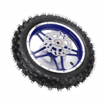 2,5&ndash;10 tolli tagaratta komplekt rehvi, ketta, laagri, hammasratta ja libisemiskindla sinise mustriga maastikus&otilde;idumootorratastele, krossimootorratastele ja pitbike'idele