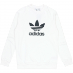 Adidas Originals Trefoil Meeste &Uuml;mmarguse Kaelusega Dressipluus Valge DV1544 XS