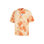 Jordan Ameerika Retro Dopamiini Pesu Batik Logo Prindiga Vabaaja &Uuml;mmarguse Kaelusega L&uuml;hikeste Varrukatega Tilkuva &Otilde;laga T-s&auml;rk Meeste Topid Oranž DX9584-112 XL