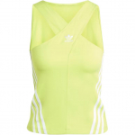 Adidas Originals Logo Tikitud Triibuline Kitsas Varrukateta Top Naiste topid Kollane JM9260 XL