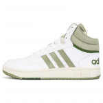Adidas Neo Hoops 3.0 Nahast Mugavad Keskmise K&otilde;rgusega Tennised Unisex Tennised Valge Roheline GV9524 36
