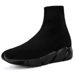 Klassikalised Mustad Jooksukingad Meeste Mood K&otilde;rge S&auml;&auml;rega Sokk-Tossud Naiste Kerged Libisevad Vabaaja Tossud Unisex tenis hombres 39 black