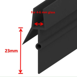Du&scaron;iseina tihendiriba PVC Klaasukse Vannituba Du&scaron;&scaron; Tihendiribad 4-6mm Klaasile 18mm 23mm Vahe Liimivaba Veekindel Ilmastikukindel 4pc 50cm