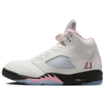 Air Jordan 5 Retro Keskmine pehme roosa Meeste tossud Valge Must HQ7978-102 44