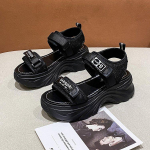 Naiste platvormiga spordisandaalid Suvi Uus Korea stiilis platvorm Naiste kingad Takjakinnitusega vabaaja kiilsandaalid Peidetud kontsaga 40