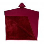 &Uuml;lisuur tekk-keep naistele meestele t&auml;iskasvanutele unisex laia l&otilde;ikega fliisist kapuutsiga keep talvine soe pl&uuml;&uuml;sist kantav tekk-hommikumantel punane