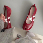 Must H&otilde;bedane Punane Baleriinad Tossud Naistele L&otilde;hestatud Varvastega Ballerina Tabi K&auml;imissussid Naine Mary Jane Kingad Jalatsid Suvi 36 punane