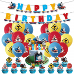 Thomas Traini s&uuml;nnip&auml;evapeo tarvikute hulka kuuluvad koogitops, b&auml;nner ja &otilde;hupallid