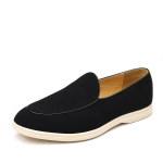Meeste seemisnahast Mokassiinid Slip-On S&otilde;idujalatsid Lai Liist Mugavad Libisemiskindlad Vabaaja Mokassiinid Kulumiskindlad Mood 43 must
