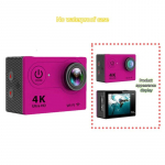 4K tegevuskaamera, 120&deg; lainurk + WiFi - rakenduse juhtimine, v&otilde;imeline filmima sellistes tingimustes nagu sukeldumine ja suusatamine No Waterproof Case No Card roosa