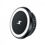 Wireless inductive charger with cooling system, dark gray