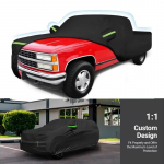 Veekindel v&auml;liskatte auto katte jaoks Chevrolet C/K 1500/2500/3500 1988-1999 V&auml;litingimustes kasutatav veoauto kate tuule, p&auml;ikese, UV-kiirguse ja tolmu kaitsega must