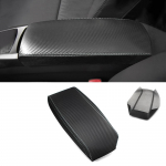 Soft Carbon texture Leather Armrest Cover For Toyota Prius 2004 - 2009 Car Center Control Armrest Box Skin Cover Sticker Trim white line