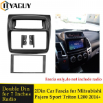2 Din Raadio Raam DVD Stereo Paneel Armatuuri Paigaldus Viimistluskomplekt Esipaneel Mitsubishi Pajero Sport Triton L200 2014+ jaoks 202x102mm