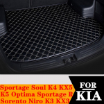 Veekindel auto pagasiruumi matt, pagasiruumi matt, pagasiruumi vaibakate KIA Soul Sorento Sportage R Niro K5 Optima K3 K4 KX3 jaoks All Black