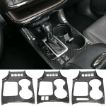 New Carbon fiber Console Gear Panel Frame Console Gear Shift Panel Cover Trim For Toyota Highlander 2015 2016 2017 2018 2PCS