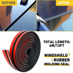 4M Car Windshield Roof Seal Noise ulation Rubber Strip Sticker Accessories 19MM*4M