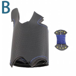 ized Fit Carbon Fiber Leather Car Steering Wheel Cover For Dacia Duster Spring 2024 2025 Suede OEM Car Accessories B-Blue Thread