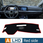 Volkswagen VW Golf 8 MK8 R GTI -2025 2024 jaoks Auto armatuurlaua matt P&auml;ikesekaitse libisemisvastased armatuuri katted Tarvikud Polyester-Red LHD
