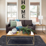 home of Decor, Wooden Letters with Artificial Eucalyptus Wreath Decorative for Living Room, Black