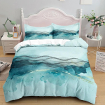 T&uuml;rkiissinine S&uuml;damelaine Abstraktne Tekikate Kollektsioon King Queen Double Full Twin Single Suurused Voodipesu Kollektsiooniga EU Double(200x200cm)