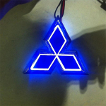 5D Autode LED Esiv&otilde;re Tagumine Logo Embleem Kleebis Valgus Mitsubishi ASX Ralliart Outlander Lancer Pajero Eclipse Galant sinine
