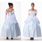T&otilde;eline v&otilde;te Euroopa kohtukost&uuml;&uuml;m Sissi Halloweeni Lumivalgekese kleit Tuhkatriinu cosplay kost&uuml;&uuml;m One size fits all